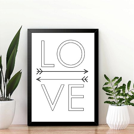 Quadro Decorativo Love