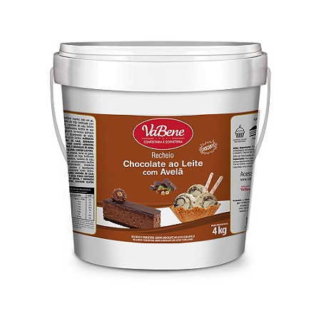 Recheio de Chocolate ao Leite com Avelã Pedaços Crocante 4kg