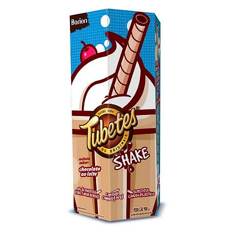 Tubetes SHAKE Barion 420g Canudo Comestível