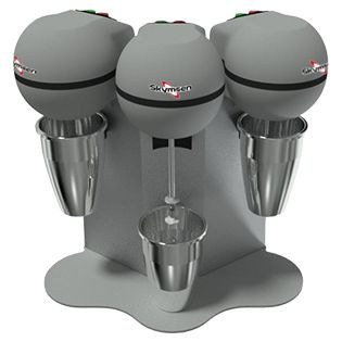 Batedor de  Milk Shake Skymsen, Copo Inox com 3 Hastes