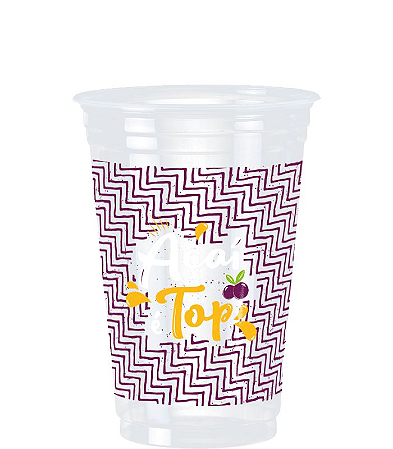 Copo Plástico de Açai Personalizado 330ml  CRISTALCOPO