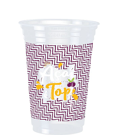 Copo Plástico de Açai Personalizado 440ml  CRISTALCOPO