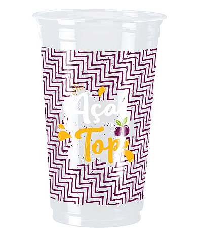 Copo Plástico de Açai Personalizado 550ml  CRISTALCOPO