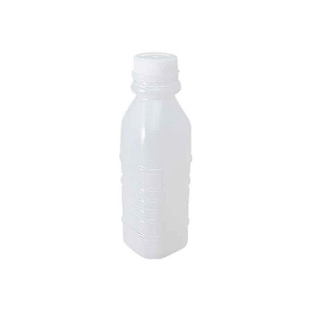 Garrafa Plástica para Suco Quadrada de 200ml com Tampa