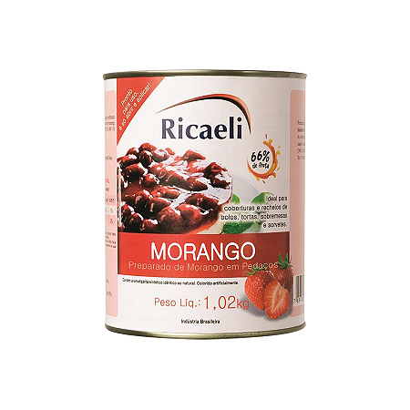 Preparado de Polpa de  Morango em Pedaços Ricaeli 1,02kg