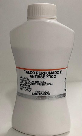 TALCO PERFUMADO E ANTISSÉPTICO PARA CÃES E GATOS - 100g