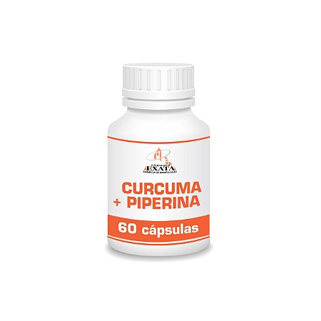 CURCUMA 500mg + PIPERINA 5mg - 60 cápsulas