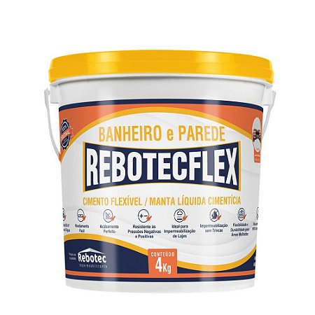 Impermeabilizante Rebotecflex P/ Banheiro E Parede 4 Kg - Rebotec