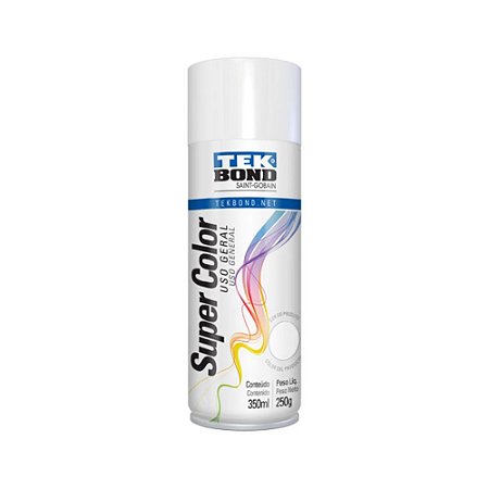 Tinta Aerossol Branco Bril E Uso Geral 350 Ml - Tekbond