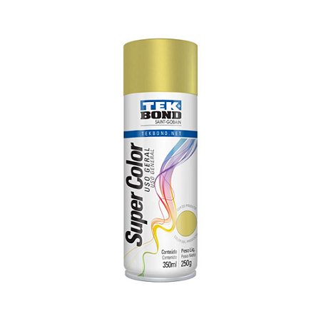 Tinta Aerossol Dourado Uso Geral 350 Ml - Tekbond