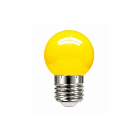 Lampada Led Bolinha 1W Amarela E27 110V - Embuled