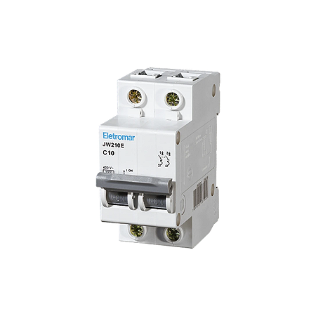 Disjuntor 10A Bipolar Curva C Din - Eletromar