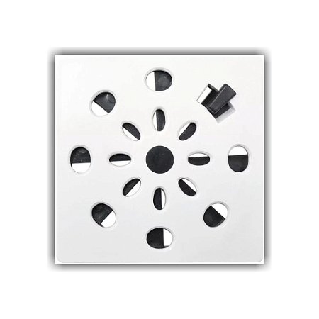 Grelha Rotativa Quadrada Branca 9,4 X 9,4 Cm - Astra