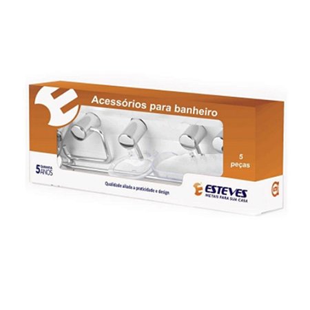 Kit de Acessorios Para Banheiro 5 Peças - Esteves