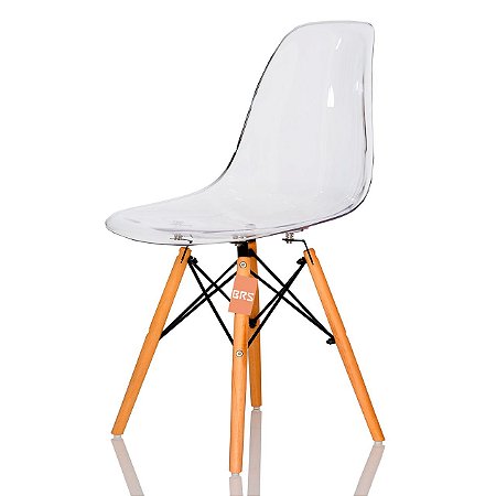 Conjunto 4 Cadeiras Charles Eames Eiffel DSW - Acrílica Transparente - BRS