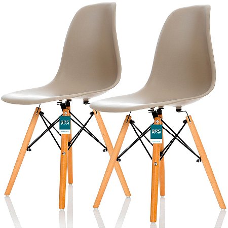 Conjunto 2 Cadeiras Charles Eames Eiffel DSW - Nude - BRS