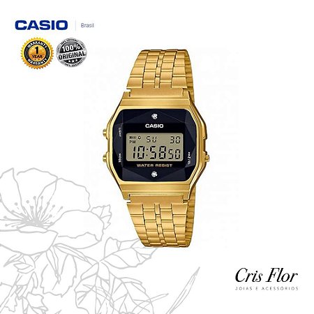 Relógio Casio Dourado Diamond A159WGED-1DF