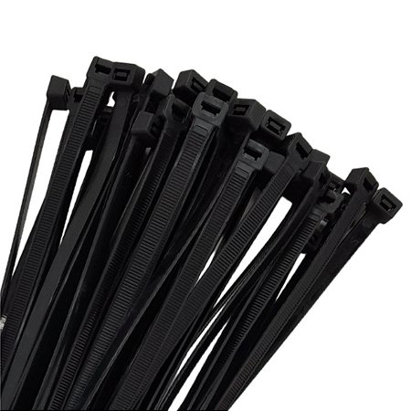 ABRAÇADEIRA REFORÇADA DE NYLON - 300 X 7,6 MM COR PRETA (PC50 UN)