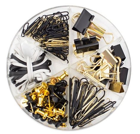 KIT C/6 DIV. PRETO E DOURADO