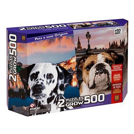 QUEBRA CABEÇA PETS E SUA ORIGENS C/500 PÇ VEM COM 2