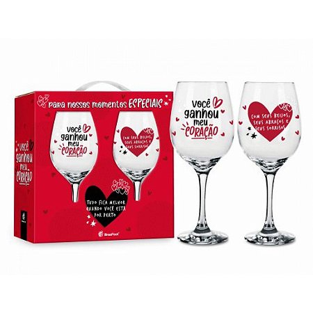 TAÇA DE VINHO VOCÊ GANHOU MEU CORAÇÃO