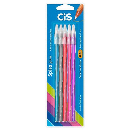 CANETA ESFEROGRÁFICA SPIRO GLOW CIS 0,7