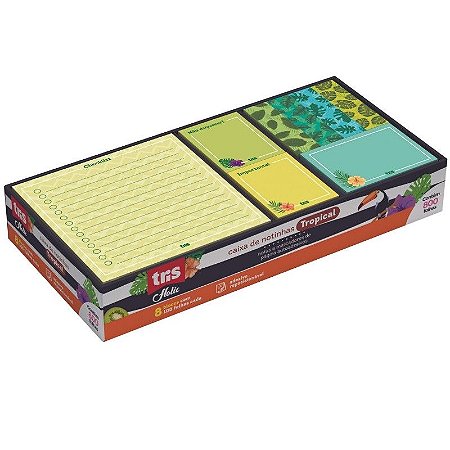 CAIXA DE NOTINHAS TROPICAL TRIS