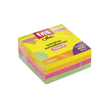 NOTINHAS AUTOADESIVAS T001 COM 400 UNIDADES TRIS
