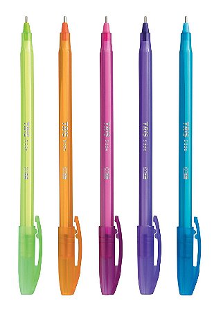 CANETA SLIDE 1.0 LARANJA TRIS
