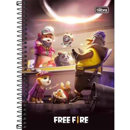 CADERNO 1/4 FREE FIRE