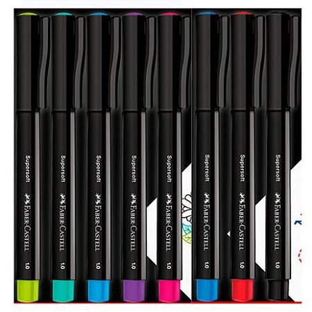 CANETA PONTA MEDIA 1.0 SUPER SOFT AZUL