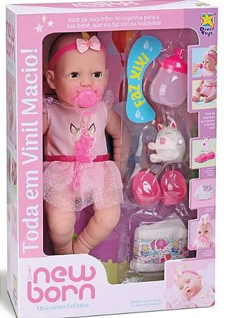 BONECA NEW BORN- UNICÓRNIO 8190