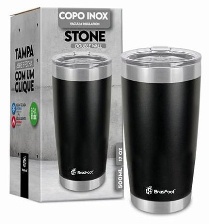 COPO TÉRMICO STONE PRETO 10680