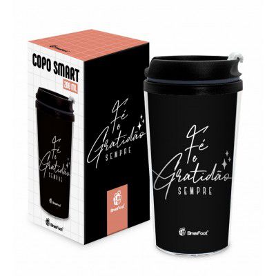 COPO TÉRMICO SMART 200ML FÉ E GRATIDÃO