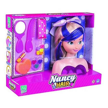BONECA NANCY HAIR CABELO ROXO