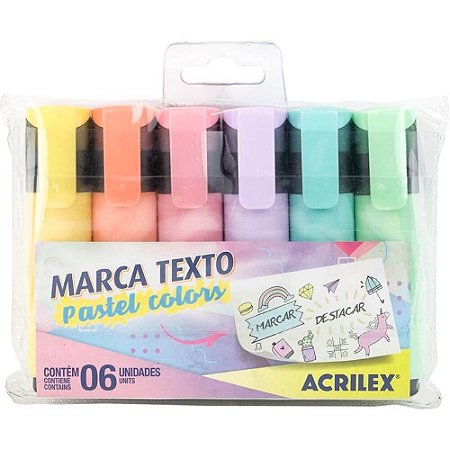 KIT MARCA TEXTO PASTEL COLORS C/6