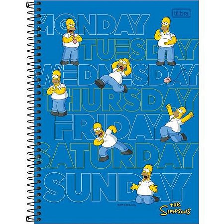 CADERNO UNIVERSITÁRIO SIMPSONS 80 FOLHAS