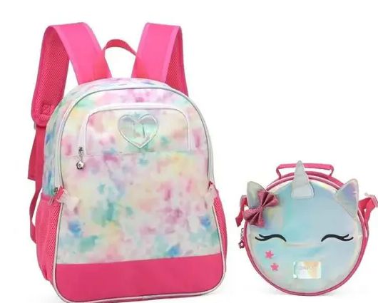 MOCHILA PINK MS 46301 COSTA UNICORNIO COM LANCHEIRA