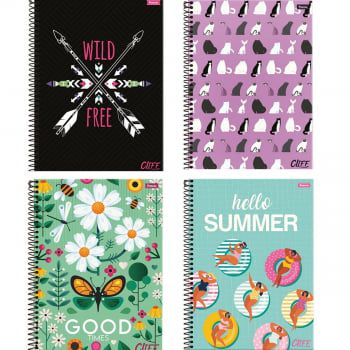 CADERNO CLIFF FEMININO C/80 FLS.