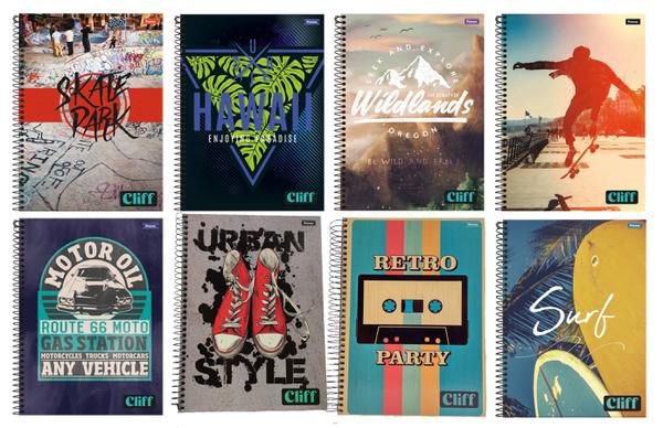 CADERNO CLIFF MASCULINO C/80 FLS.