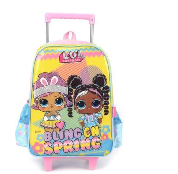 MOCHILA DA LOL C/ RODAS ROSA LOL IC37985