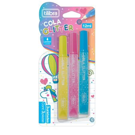 COLA GLITER KIT COM 3 12G