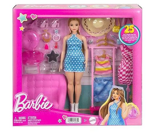 Barbie Fashion Filme GUARDA-ROUPA de Moda Mattel HPL78 - Roupa de