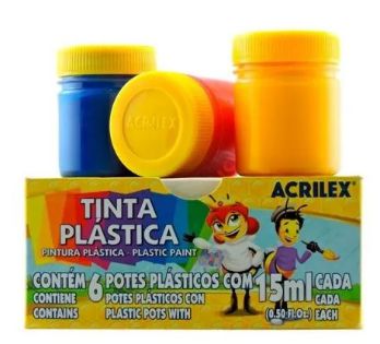 TINTA PLÁSTICA C/6