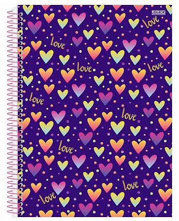 CADERNO 1X1 80 FLS LOVE