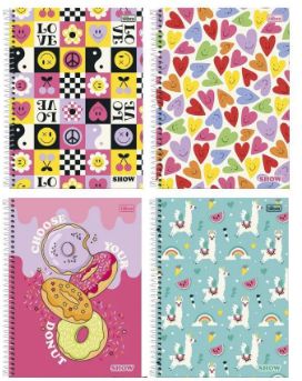 CADERNO 1X1 80FLS SHOW FEM.