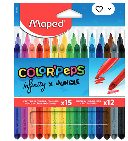 KIT LAPIS DE COR COLORPEPS INFINITY + JUNGLE15 CORES