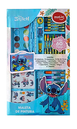 MALETA DE PINTURA STITCH 64 ITENS