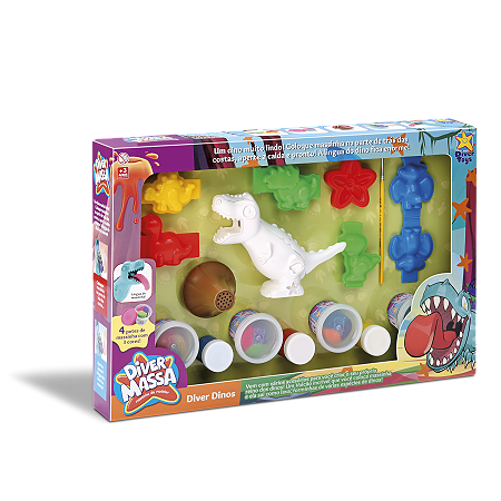 DIVER MASSA DE MODELAR DIVER DINOS DIVER TOYS 8276