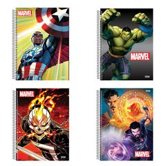 CADERNO 1X1 MARVEL